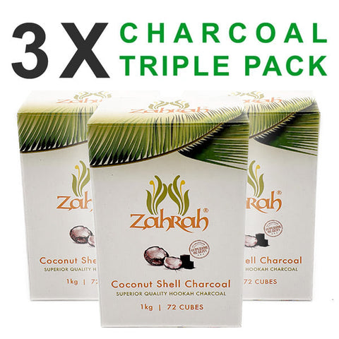 Zahrah Coconut Charcoal Triple Pack